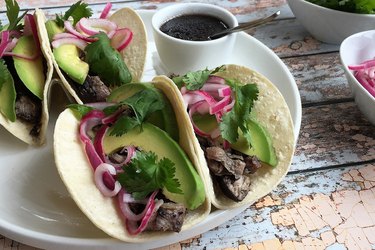 Pulled Pork Tacos With Pickled Onions
