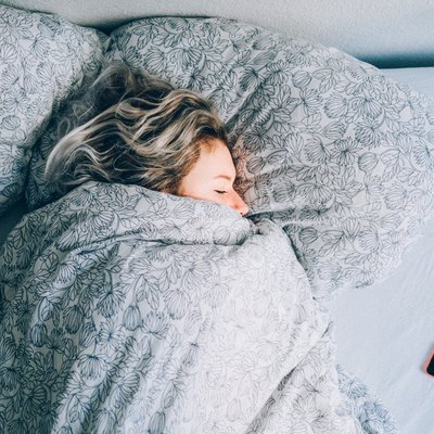 woman sleeping in bed