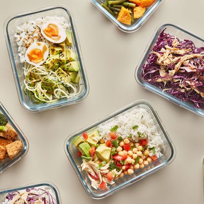Healthy meal prep food in containers