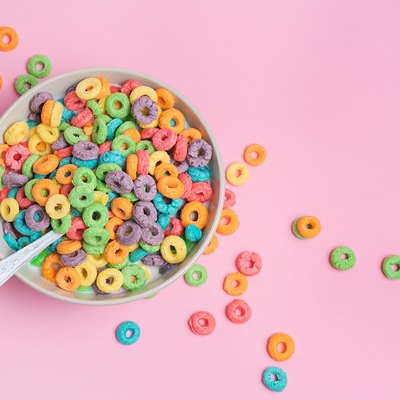 bowl of sugary cereal