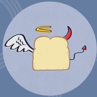 concept illustration of pros and cons of low-carb diet