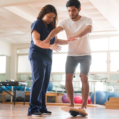 Balance board exercises strength stability