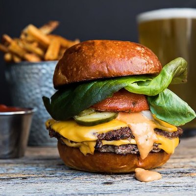 juicy burger with cheese