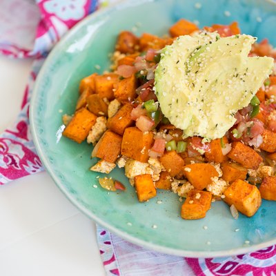Sweet Potato and Avocado on Dish