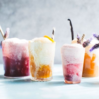 Multicolored Kombucha Floats