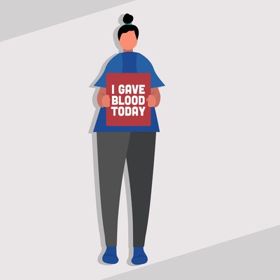 Illustration of a person who donated blood