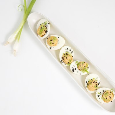 kimchi deviled eggs