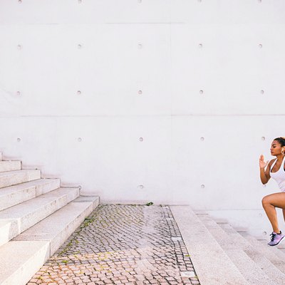 Woman doing workout.