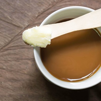 Coffee blended with butter tester good.