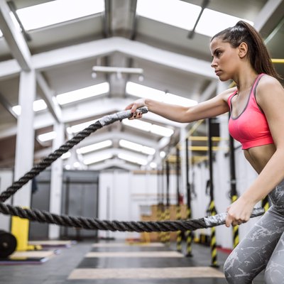 Battle Rope Workout On Cross Training