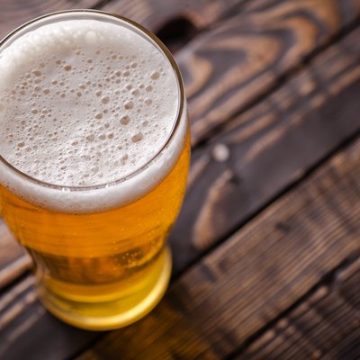 Pint of light beer