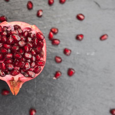 Pomegranate and seeds