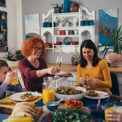 family dinner at home