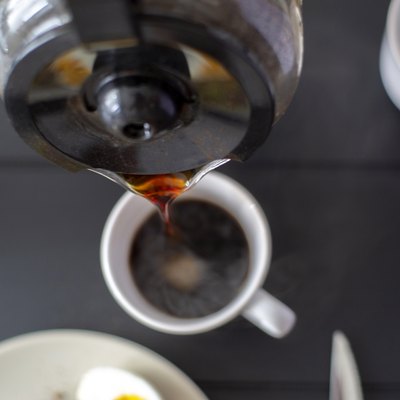 pouring coffee to cup