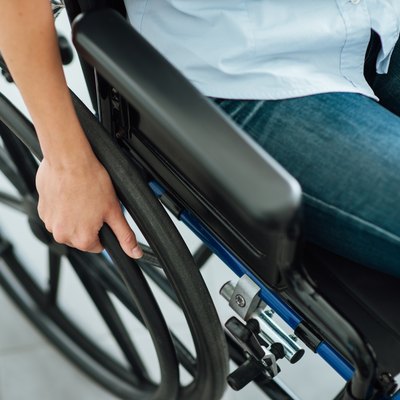 Woman in wheelchair