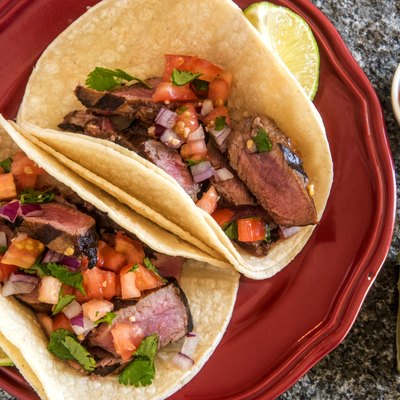 grilled beef taco
