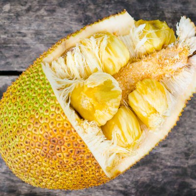 Chempedak, A Type Of Jackfruit on old wooden