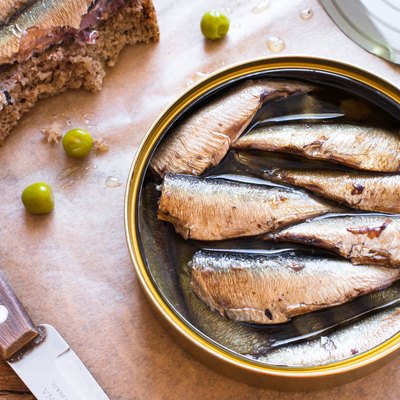 Tin can of sprats, sardines