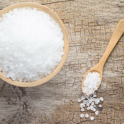 High Angle View Of Sugar In Bowl On Table