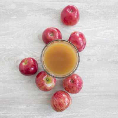 Fresh red apple juice