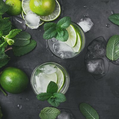 Refreshing summer drink mojito cocktail