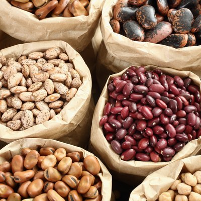 dried beans in paper bag