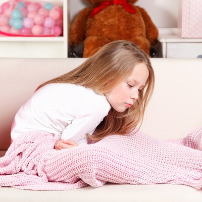 Child with stomach ache and foul-smelling flatulence