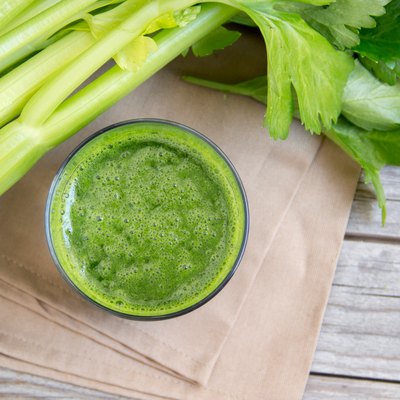 Fresh celery smoothy juice