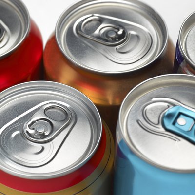 Cola soda fizzy drinks cans
