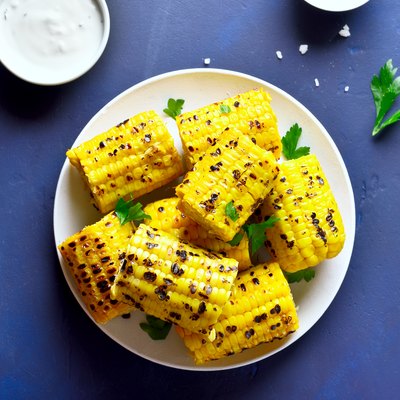 Grilled corn on the cob