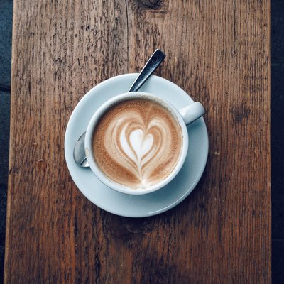 Directly Above Shot Of Coffee On Table