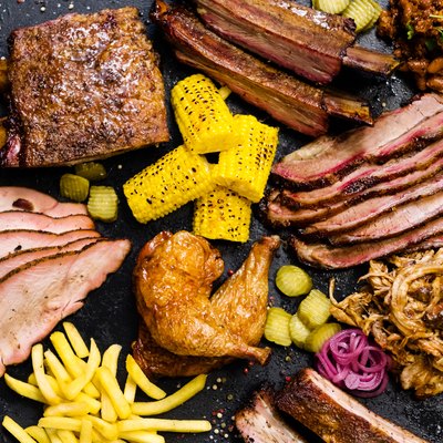 steakhouse menu smoked meat assortment vegetables