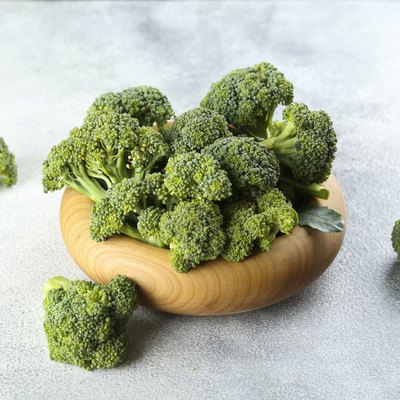 Bunch of broccoli, edible green plants in the cabbage family.