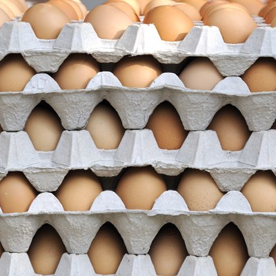 Fresh eggs in their carton