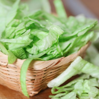 Fresh sliced Iceberg lettuce