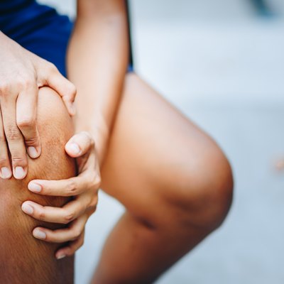 young women knee ache, healthcare concept