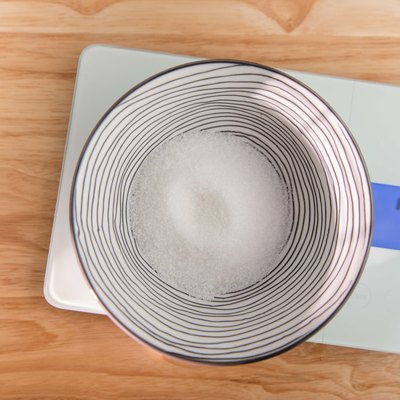 Bowl of granulated sugar