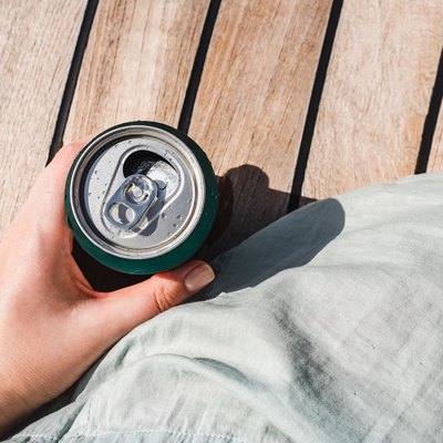 Can of soda on a beautiful background