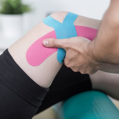 Patient after knee injury