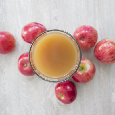 Fresh red apple juice