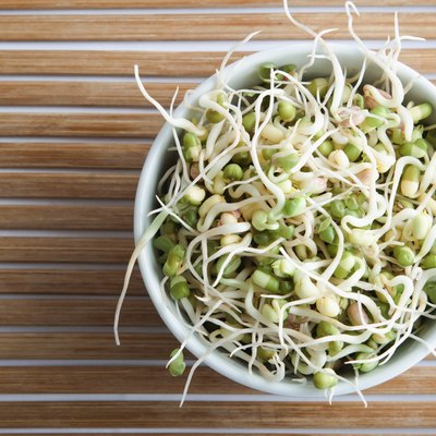 Bowl of Beansprouts Overhead