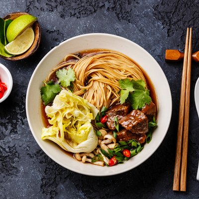 Spicy noodles in broth with Beef