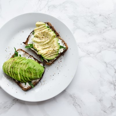 Avocado toasts on rye bread