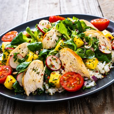 Caesar salad with chicken