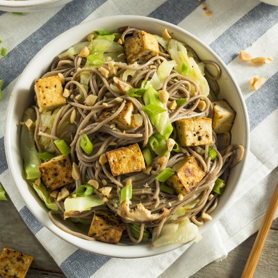 Homemade Asian Tofu Soba Noodle Bowl
