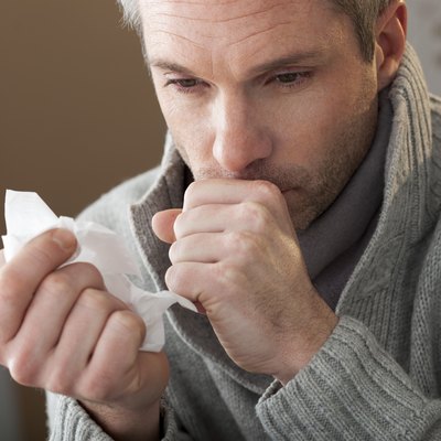 Man coughing