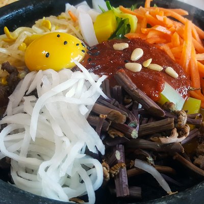 Korean traditional food Dolsot Bibimbap