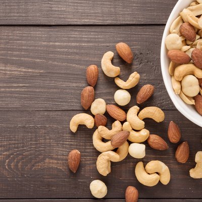 Almond, macadamia, peanut, cashew are in a blow.