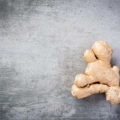 Ginger on concrete background