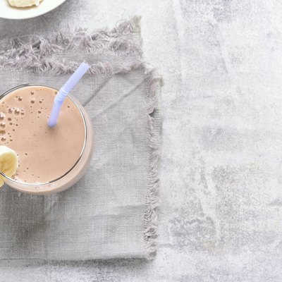Healthy beverage. Banana smoothie